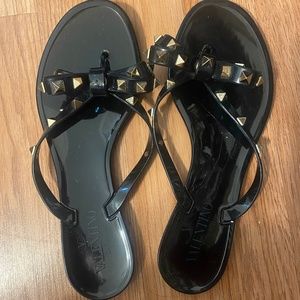 Valentino black sandals size 38